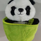 Simulated Bamboo Tube Flower Panda Pillow