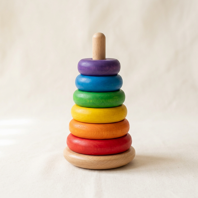 Rainbow Wooden Stacker